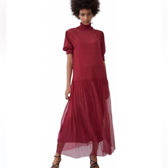 Zara Semi Sheer Dress - Picture 1 of 13
